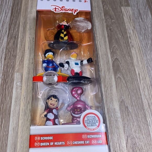 Disney metal Figures Set Scrooge Gizmoduck Lilo Cheshire Cat Queen of Hearts - Picture 8 of 8